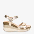 Nica Sport sandalias de piel con forro interior de piel. oro